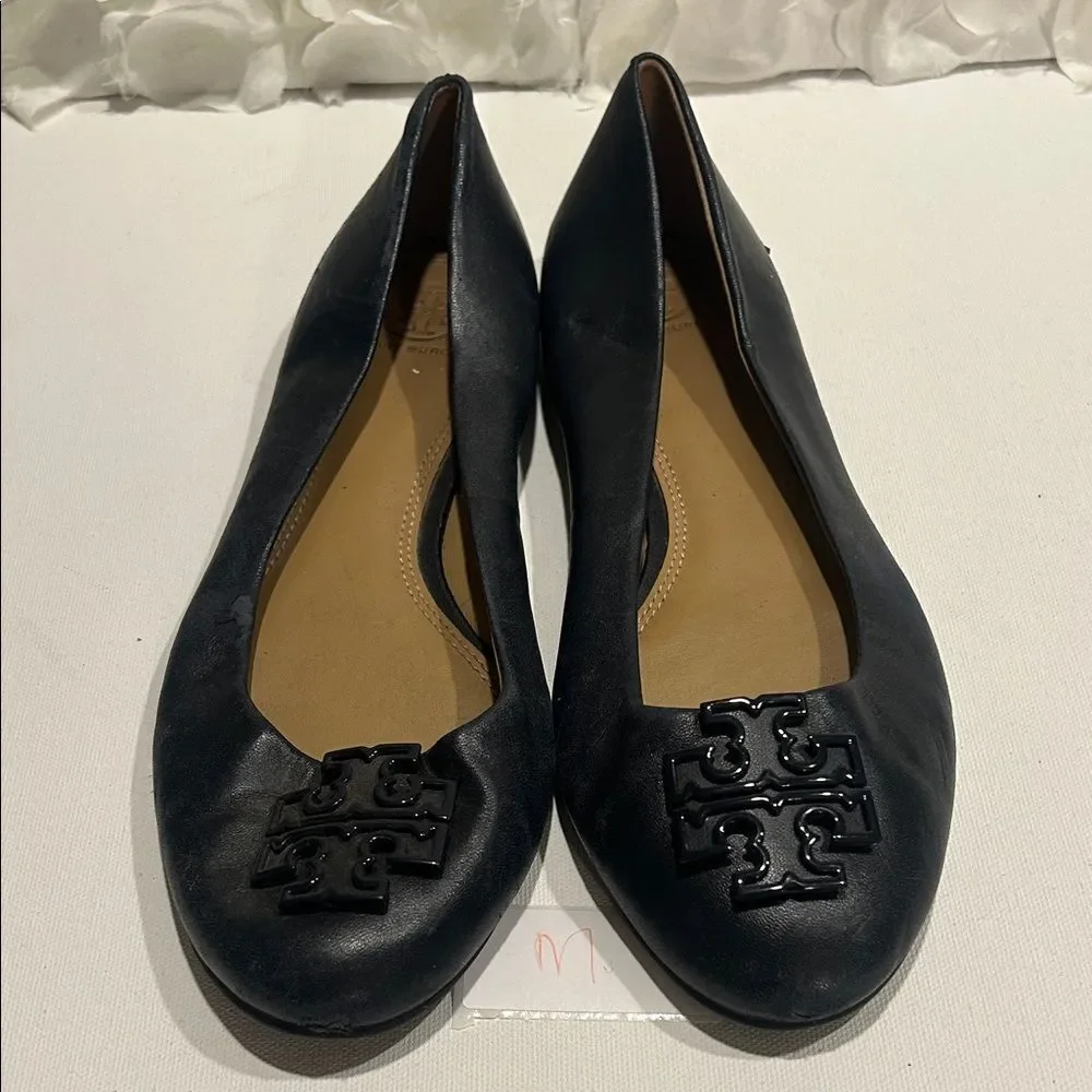 Tory Burch Black Leather Loafers